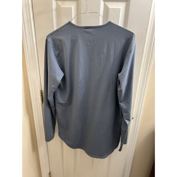 BYLT Men's Blue Premium Basics Drop Cut Long Sleeve Lux T-Shirt Size Large - Picture 7 of 9